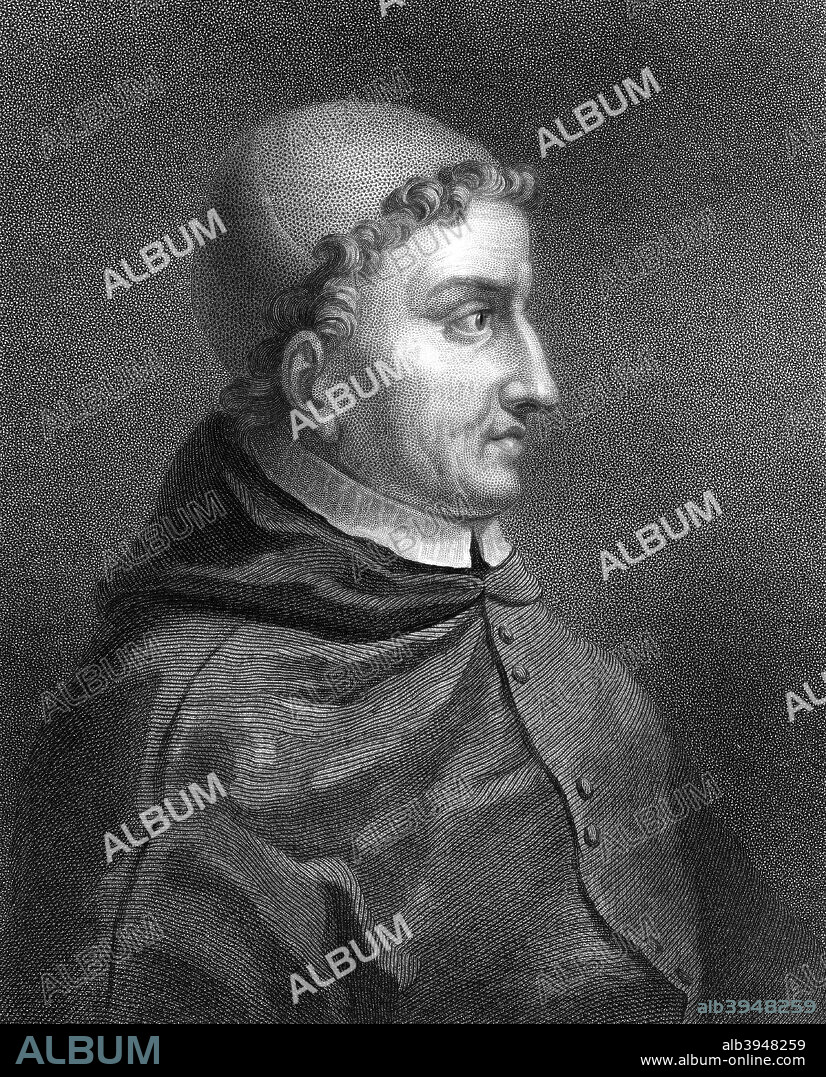 Cardinal Cisneros, Spanish Cardinal, inquisitor and statesman, (1836). Francisco Jimenez de Cisneros (1436-1517) rose from humble origins to become one of the most powerful figures in Spain. He was Grand Inquisitor and twice served as regent of Spain. He compelled the Muslims of Granada to convert to Christianity or be exiled from Spain, and advocated Crusades against Islamic North Africa.
