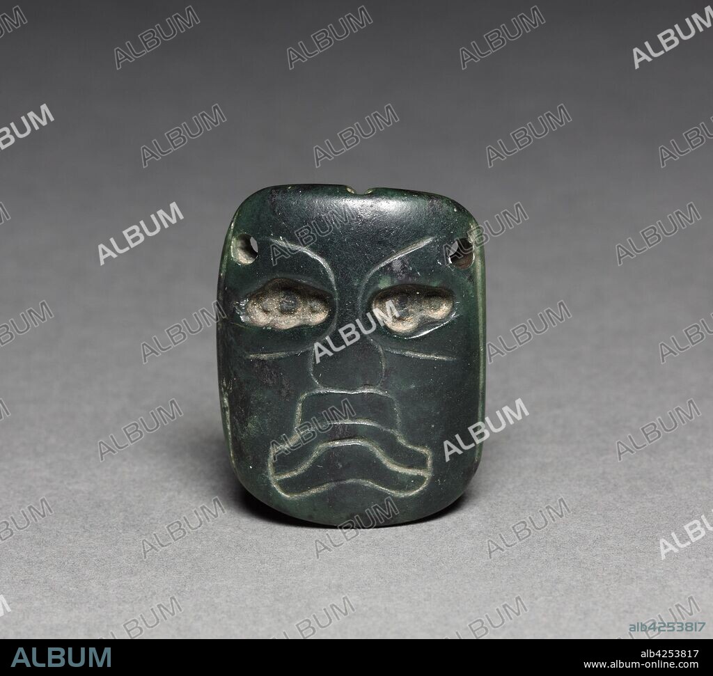 Mask, 1200-300 BC. Mexico, Olmec, 1200-300 BC. Jade; overall: 3.9 x 4.7 cm (1 9/16 x 1 7/8 in.).