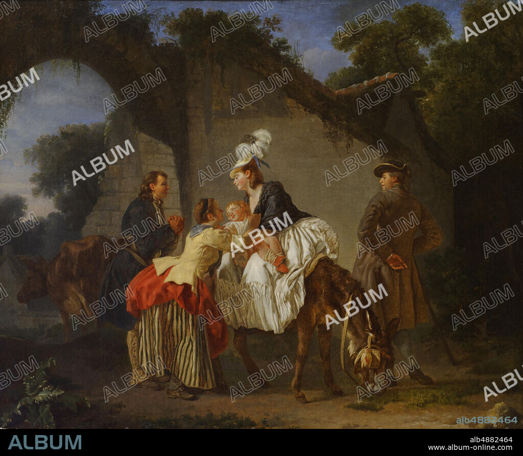 Etienne Aubry, French, 17451781, Farewell to the Wet Nurse, 177677, Oil on canvas, 20 7/16 x 24 3/4 in. (51.9 x 62.8 cm).