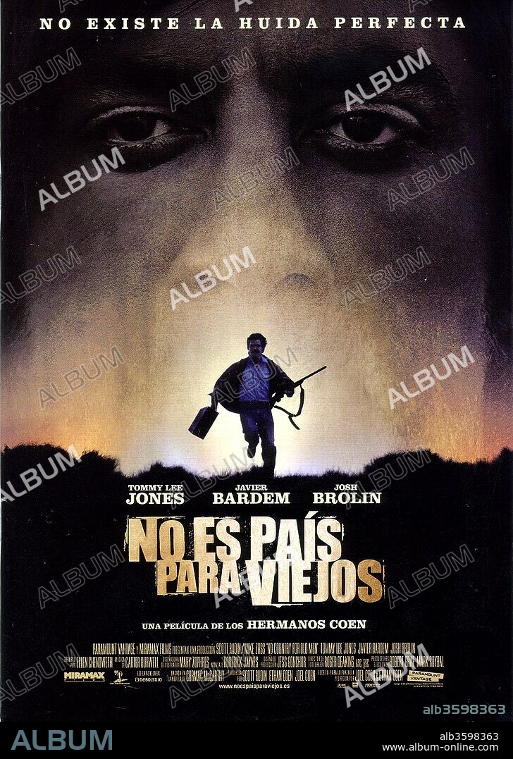 Poster de NO ES PAIS PARA VIEJOS, 2007 (NO COUNTRY FOR OLD MEN), dirigida por ETHAN COEN y JOEL COEN. Copyright PARAMOUNT CLASSICS.