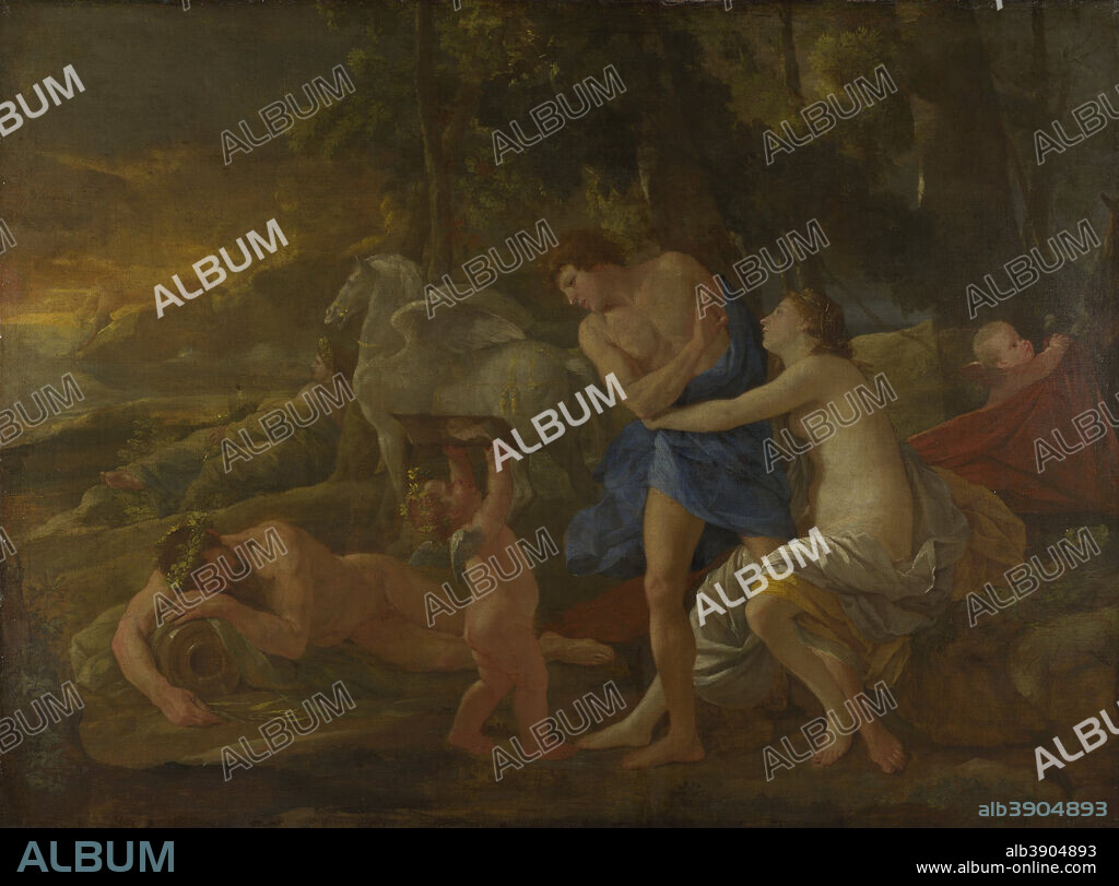 NICOLAS POUSSIN. Cephalus and Aurora. Painting. Oil on canvas. Height: 96.9 cm (38.1 in); Width: 131.3 cm (51.6 in).
