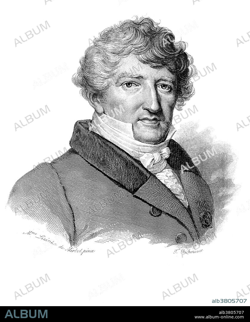 Georges Cuvier (August 23, 1769 - May 13, 1832) was a French naturalist and zoologist, sometimes referred to as the "Father of paleontology". He originated a system of zoological classification that grouped animals according to the structures of their skeletons and organs. Cuvier extended his system to fossils; his reconstructions of the way extinct animals looked, based on their skeletal remains, greatly advanced the science of paleontology. He was a major figure in natural sciences research in the early 19th century, and was instrumental in establishing the fields of comparative anatomy and paleontology through his work in comparing living animals with fossils. He is well known for establishing extinction as a fact, being the most influential proponent of catastrophism in geology in the early 19th century. He established the fields of stratigraphy and comparative anatomy. Cuvier made the first thorough, published documentation of faunal succession in the fossil record, making extinction an accepted scientific phenomenon. He died in 1832, at the age of 62, during an epidemic of cholera.