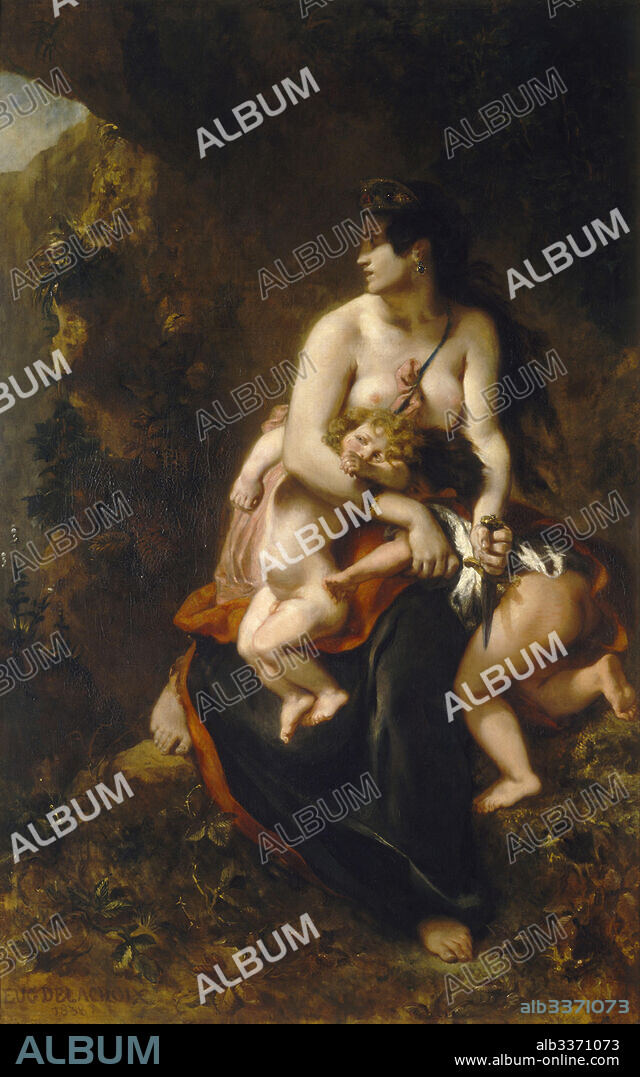 EUGENE DELACROIX. Medea (Médée furieuse).