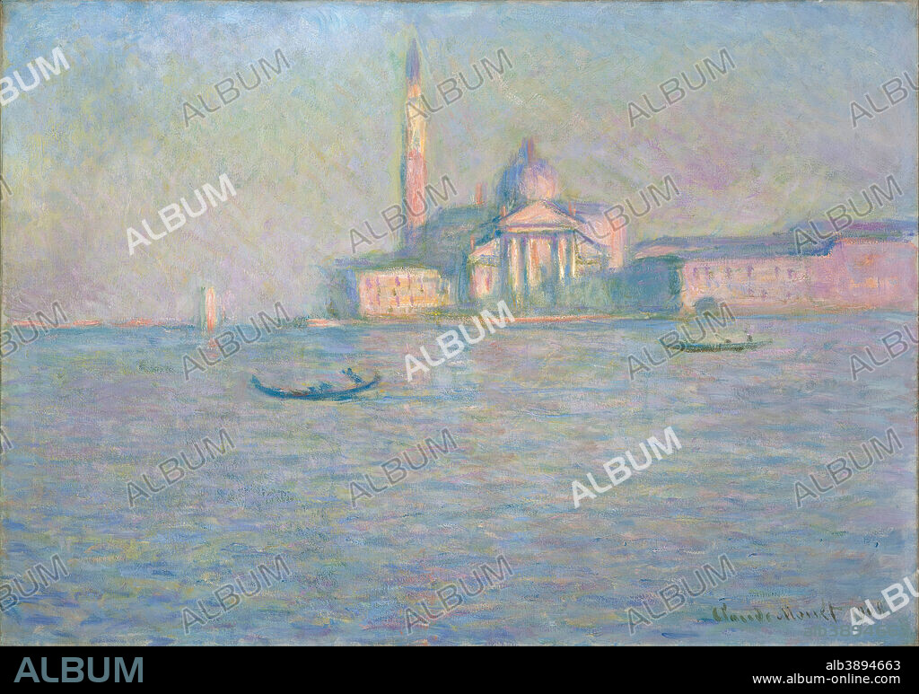 CLAUDE MONET. The church of San Giorgio Maggiore, Venice. Date/Period: 1908. Painting. Oil on canvas. Height: 64.7 cm (25.4 in); Width: 92 cm (36.2 in).