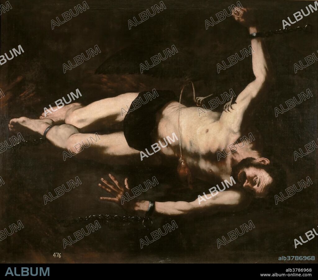 JOSE DE RIBERA 'LO SPAGNOLETTO' y RIBERA, JUSEPE DE, LO SPAGNOLETTO. José de Ribera (Copia) / 'Ticio'. Siglo XVII. Óleo sobre lienzo, 188 x 227 cm.