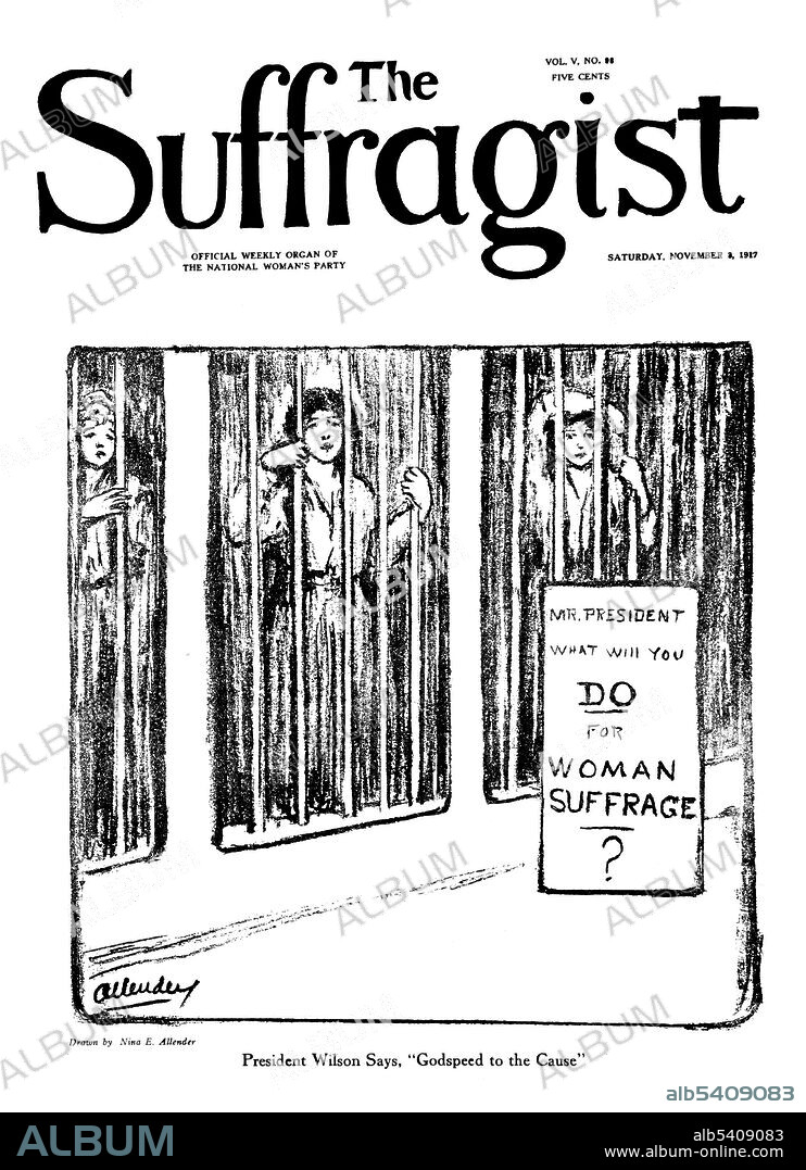 The Suffragist (1913-20) was a weekly newspaper published by the Congressional Union for Woman Suffrage. Started by Alice Paul with Rheta Childe Dorr as its first editor, its goal was to spread women's political news and to advance movements toward a suffrage amendment. The newspaper gave its publishers an avenue to communicate directly with each other and supporters without going through the mainstream media. The cover of each issue usually featured a full-page cartoon. Artist Nina Allender presented a new image of the suffragist as young and physically beautiful, as well as courageous and intelligent.