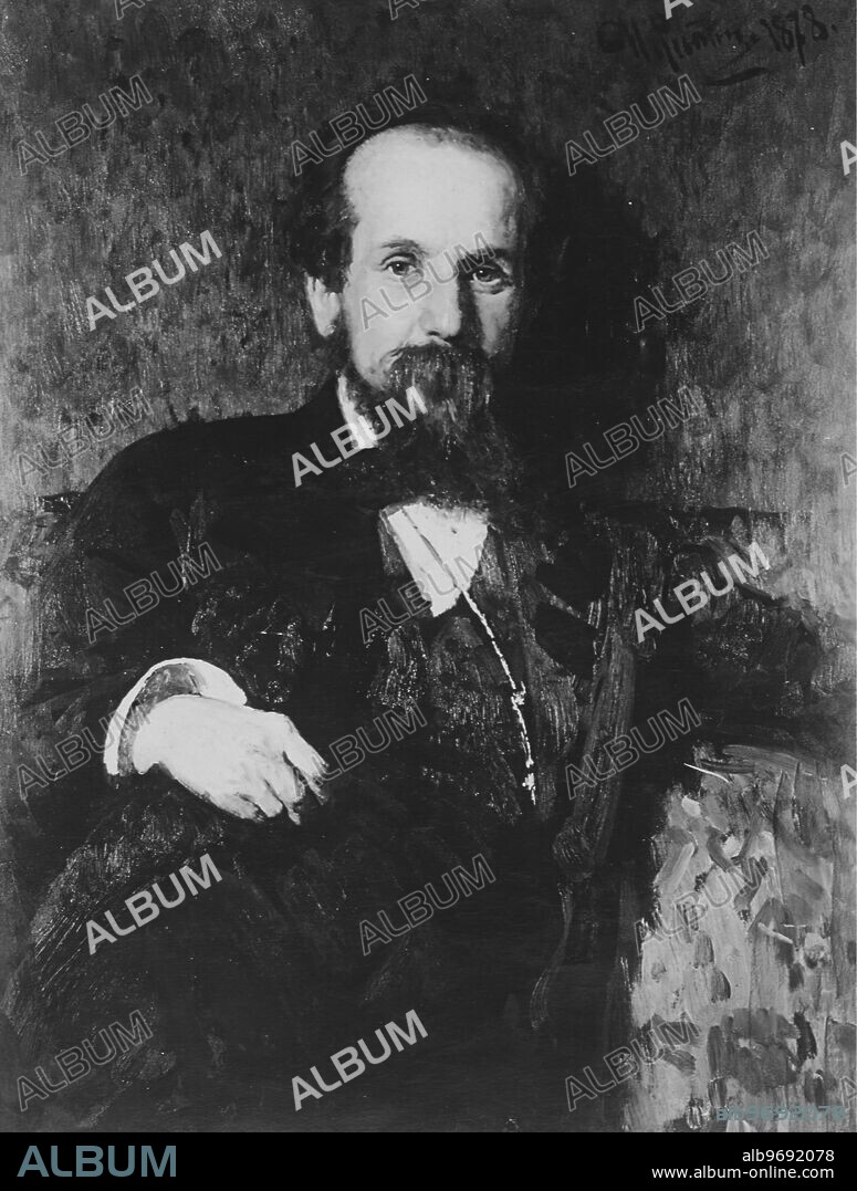 Portrait of Pavel Petrovich Chistyakov by Soviet painter and graphic artist Ilya Efimovich Repin. State Tretyakov Gallery. 1878. Supplied By: SCRSS - Society for Co-operation in Russian & Soviet Studies.
