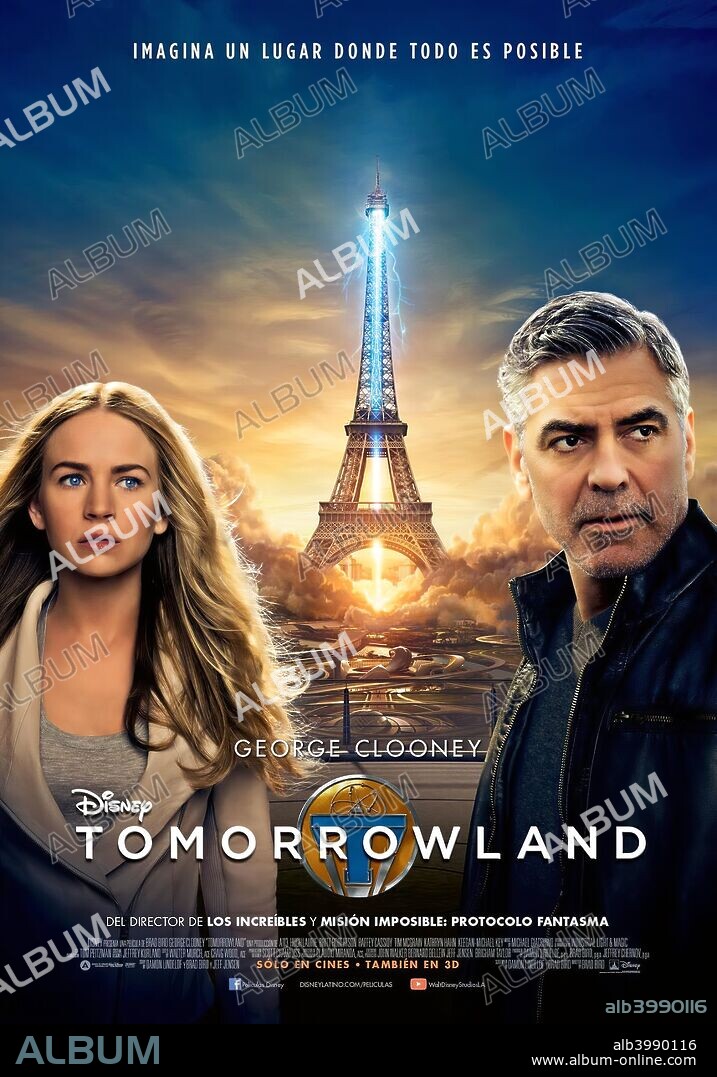 Poster of TOMORROWLAND, 2015, directed by BRAD BIRD. Copyright WALT DISNEY PICTURES.