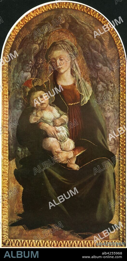 'Madonna in Glory with Seraphim', c1469-1470, (1937). Virgin and child. Painting in the Uffizi Gallery, Florence. From "Sandro Botticelli" by Lionello Venturi. [George Allen & Unwin Ltd, London, 1937].