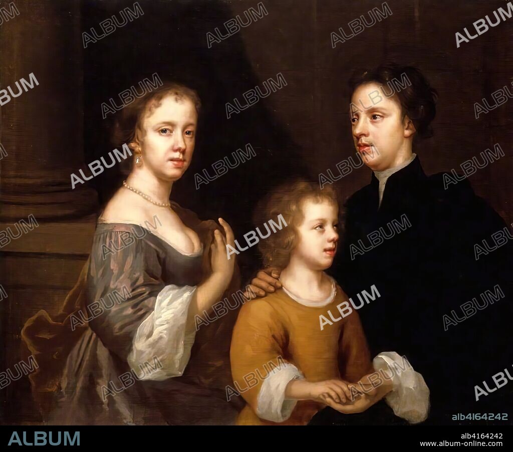 MARY BEALE. Autorretrato con su marido y su hijo, The Geffrye Museum of the Home, Londres. Oleo sobre lienzo 62,2 x 74 cm.