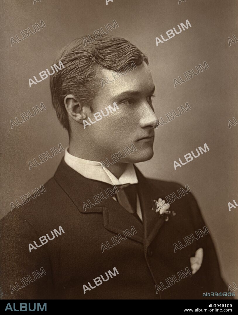 Percy Lynal, British actor, 1887. A photograph from The Theatre, A Monthly Review, Volume X, July to December, 1887, Carson & Comerford, London, 1887.