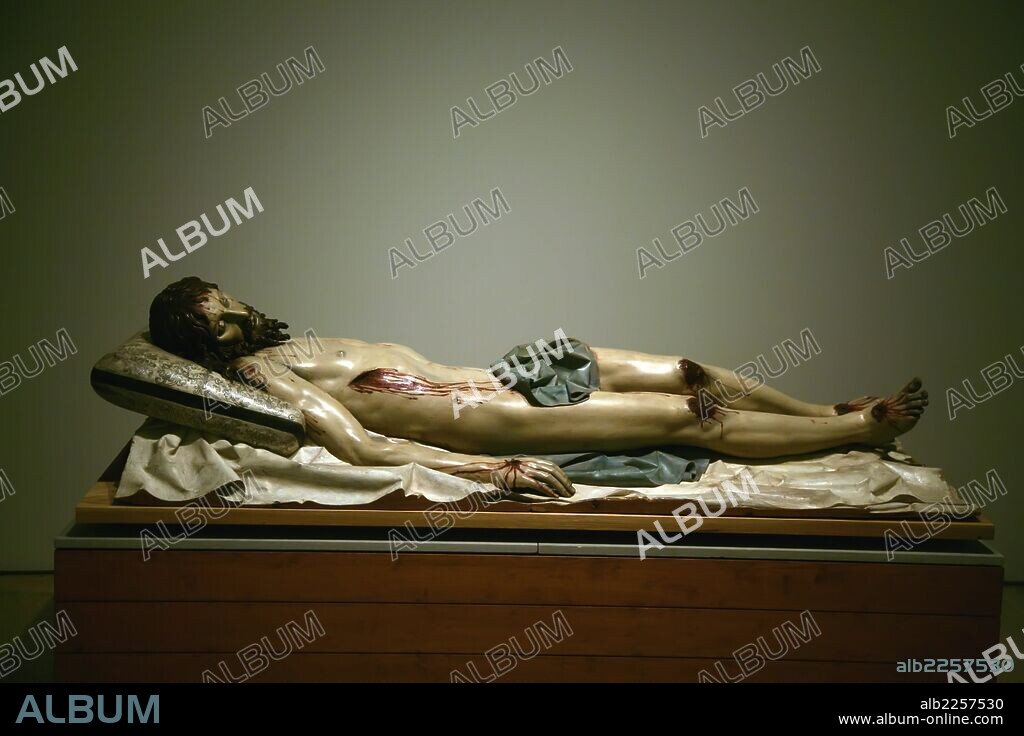 HERNANDEZ GREGORIO. HERNANDEZ , GREGORIO. ESCULTOR ESPAÑOL. 1576 - 1636. CRISTO YACENTE. MUSEO NACIONAL DE ESCULTURA DE VALLADOLID. JESUCRISTO.