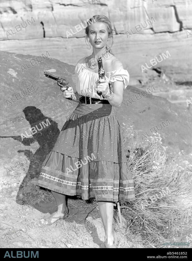 VIRGINIA MAYO en JUNTOS HASTA LA MUERTE, 1949 (COLORADO TERRITORY), dirigida por RAOUL WALSH. Copyright WARNER BROTHERS.