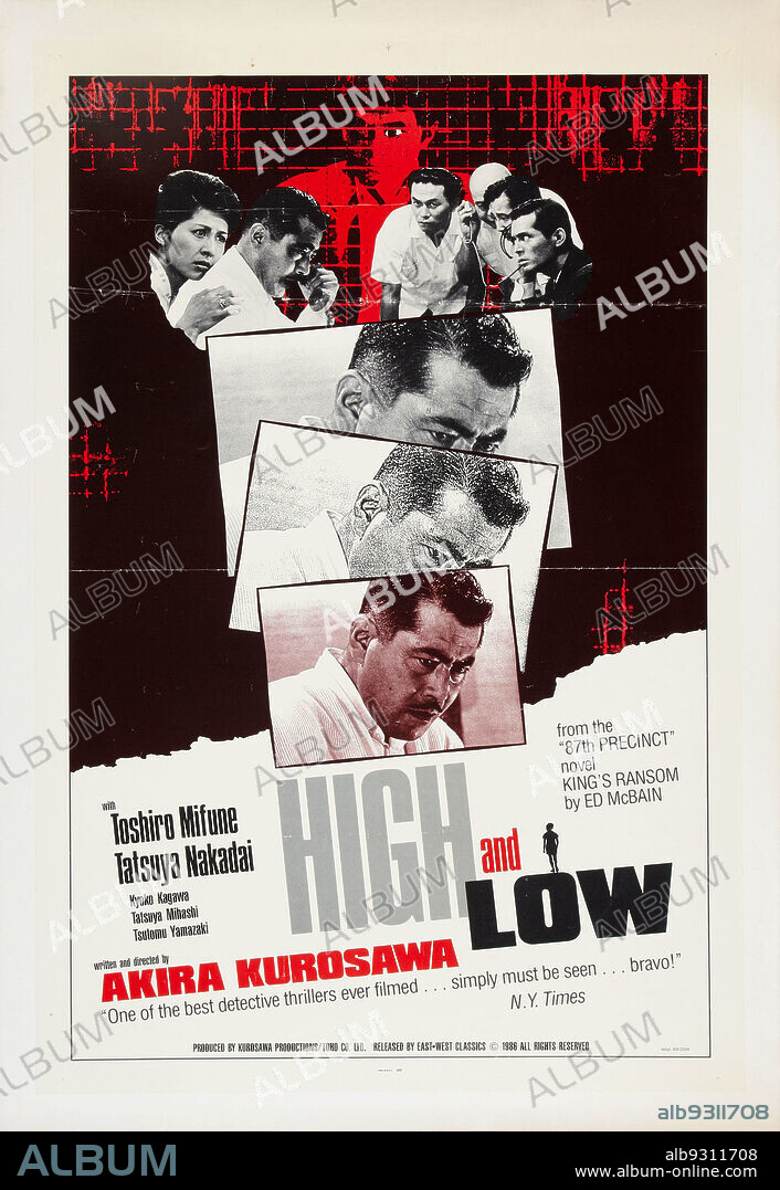 Poster of HIGH AND LOW, 1963 (TENGOKU TO JIGOKU), directed by AKIRA KUROSAWA. Copyright Kurosawa Production Co.