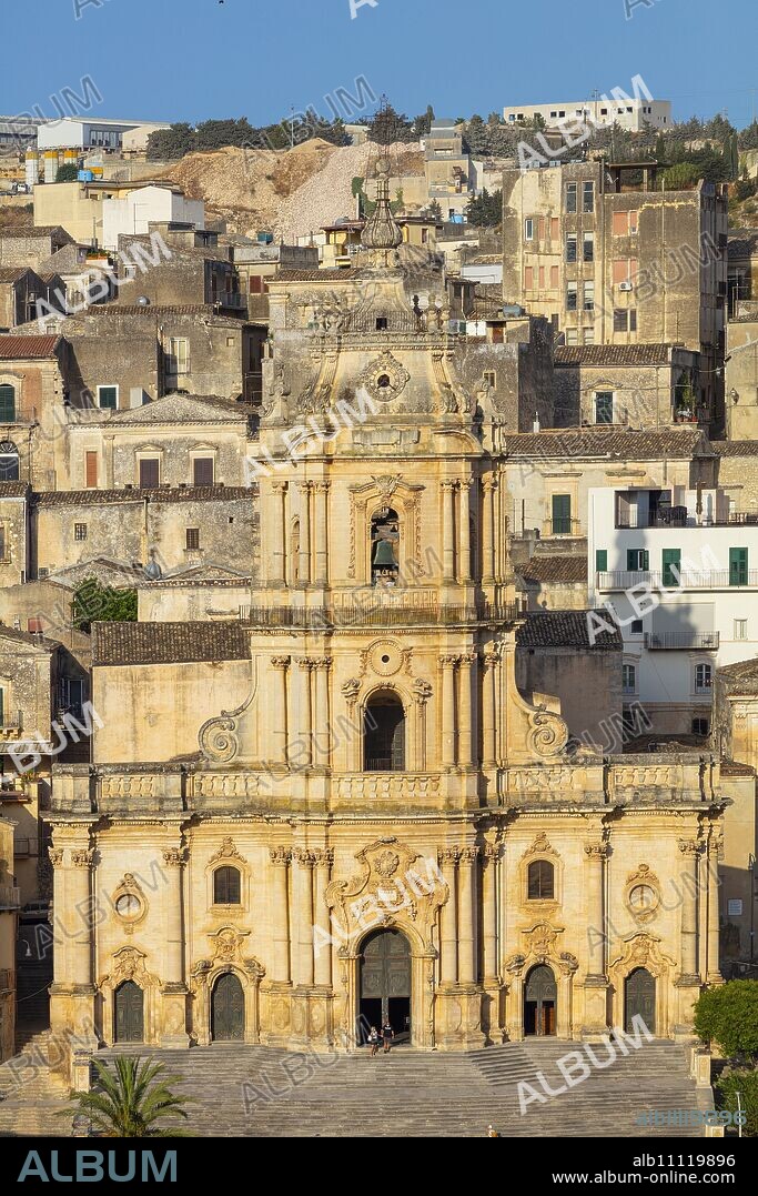 Cathedral of San Giorgio, Modica, Ragusa, Val di Noto, UNESCO World Heritage Site, Sicily, Italy, Europe.