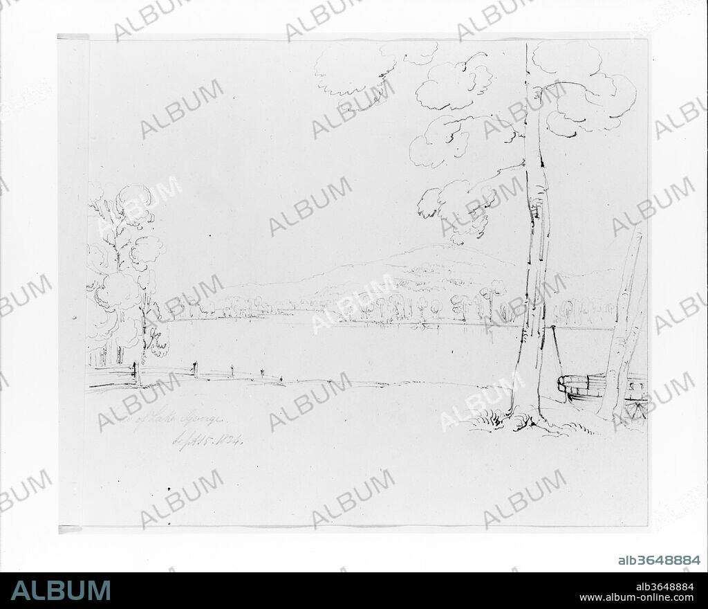 Head of Lake George (from Sketchbook). Artist: John William Casilear (American, New York 1811-1893 Saratoga Springs, New York). Dimensions: 7 1/4 x 9 in. (18.4 x 22.9 cm). Date: 1834, 1838.