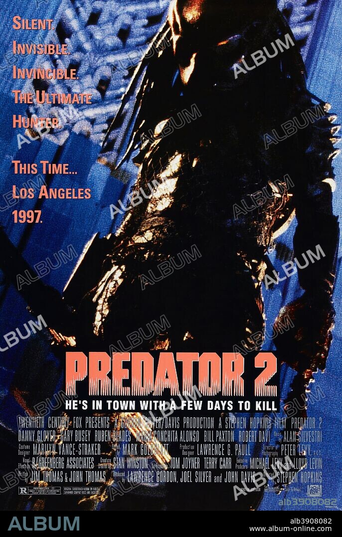 Poster of PREDATOR 2, 1990, directed by STEPHEN HOPKINS. Copyright 20TH CENTURY FOX.