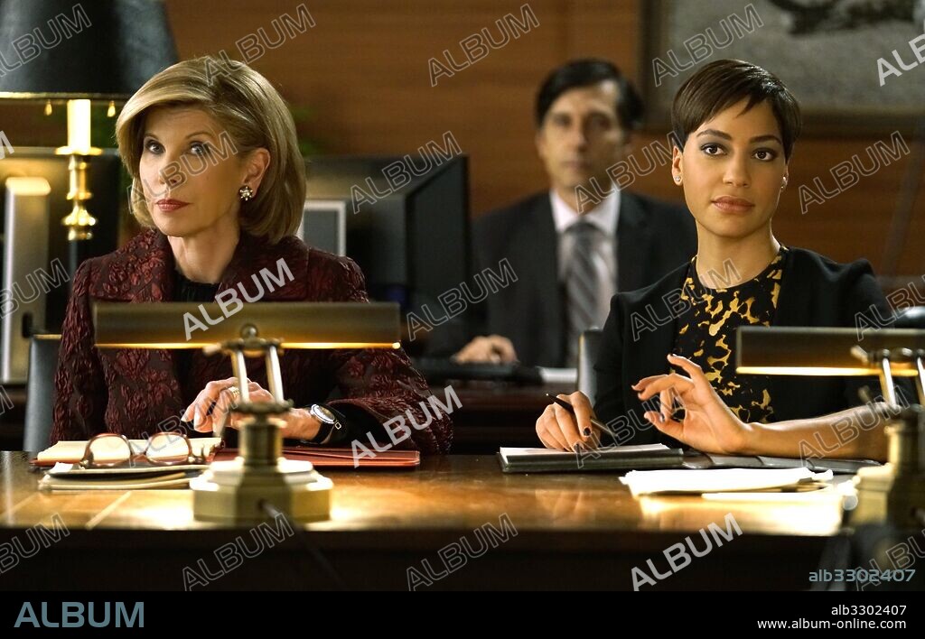 CHRISTINE BARANSKI und CUSH JUMBO in THE GOOD FIGHT, 2017, unter der Regie von MICHELLE KING und ROBERT KING. Copyright SCOTT FREE PRODUCTIONS. Season 1.