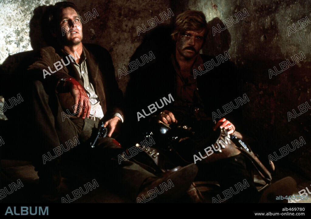 PAUL NEWMAN y ROBERT REDFORD en DOS HOMBRES Y UN DESTINO, 1969 (BUTCH CASSIDY AND THE SUNDANCE KID), dirigida por GEORGE ROY HILL. Copyright 20TH CENTURY FOX.