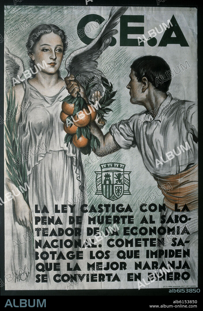 DUBON. CARTEL CONTRA EL SABOTEADOR. C.EXPORTADOR DE AGRIOS DE VALENCIA.