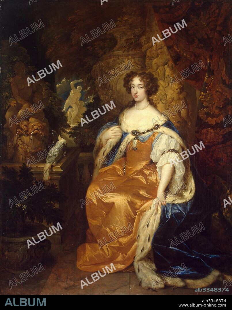 CASPAR NETSCHER. Portrait of Queen Mary II of England (1662-1694).