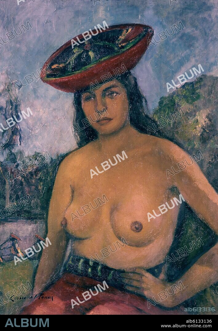 FELIPE COSSIO DEL POMAR (1888-1981). DESNUDO DE MUJER INDIA.