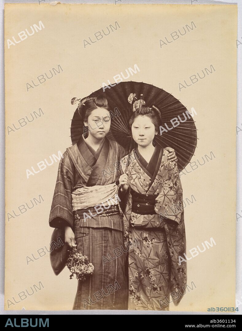 [Geisha Girls]. Artist: Unknown. Dimensions: 27.3 x 20.3 cm (10 3/4 x 8 in.). Date: ca. 1880.