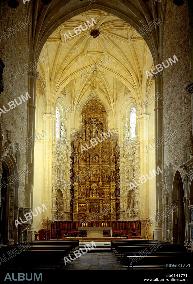 JUAN RODRIGUEZ (? / 1544) Y LUCAS GIRALDO (S XVI). RETABLO MAYOR (SIGLO XVI) DE LA IGLESIA DEL MONASTERIO DEL PARRAL JUNTO AL SEPULCRO DEL MARQUES DE VILLENA.