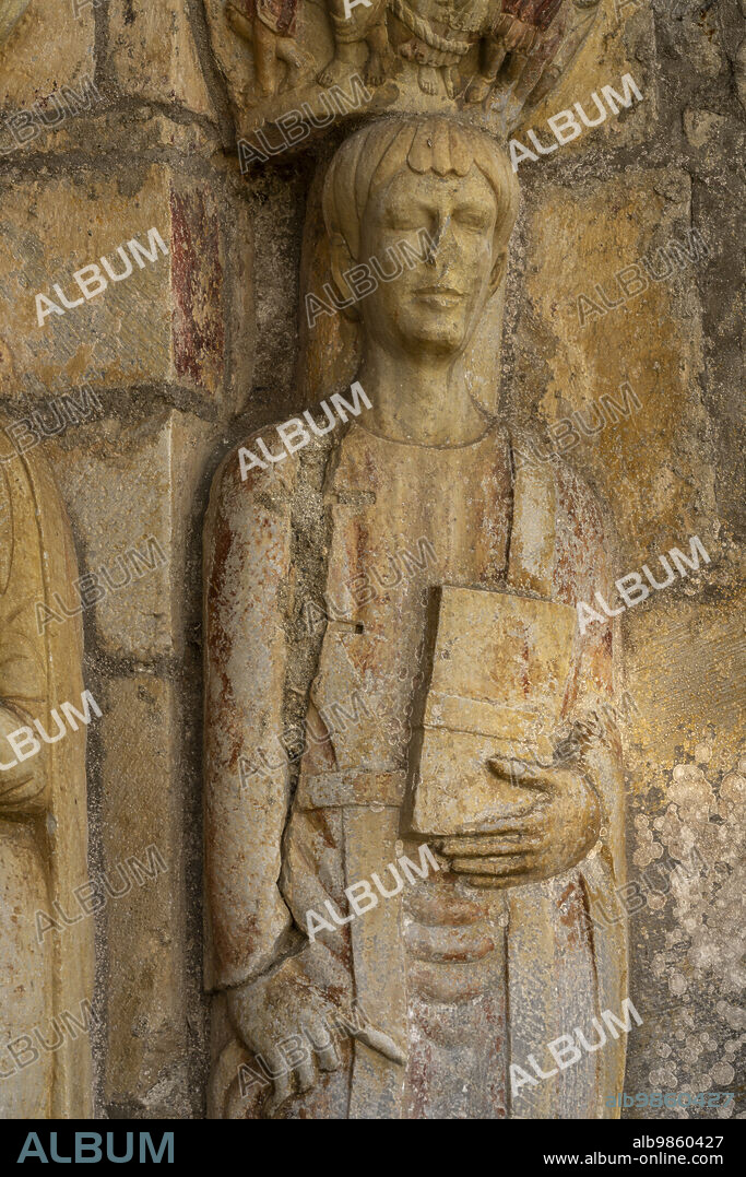 north door, basilica Saint-Just de Valcabrère, 12th century, Comminges, French Republic, Europe.
