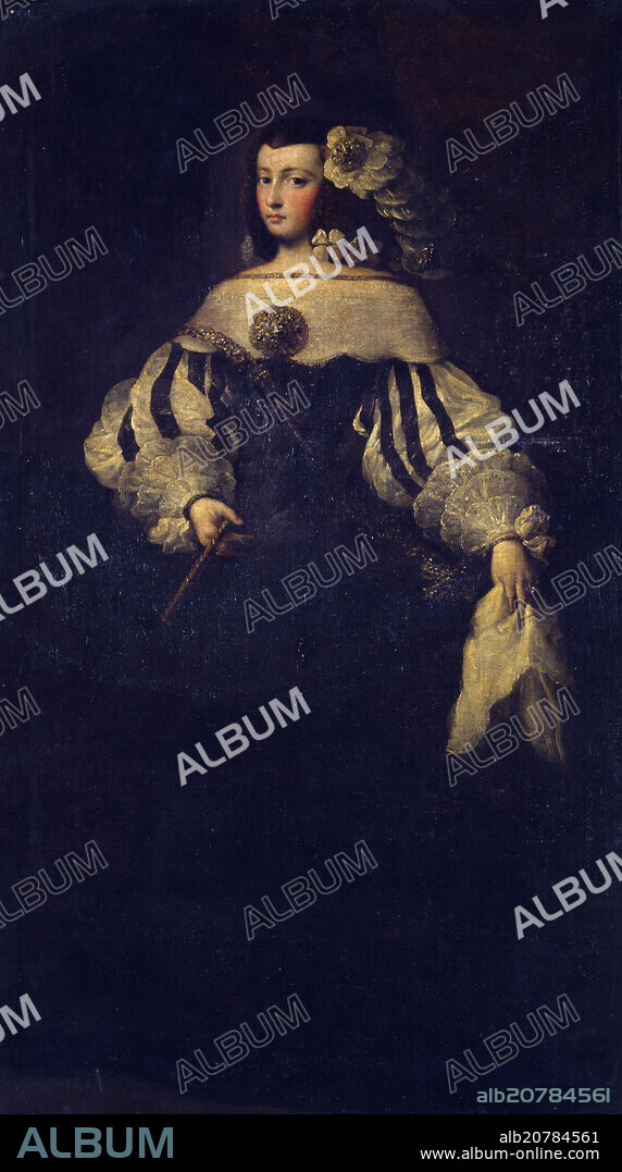 JUAN DE CARREÑO MIRANDA (1614-1685). 'Feliche María de la Cerda y Aragón', 1677, Oil on canvas, 127 x 205 cm.