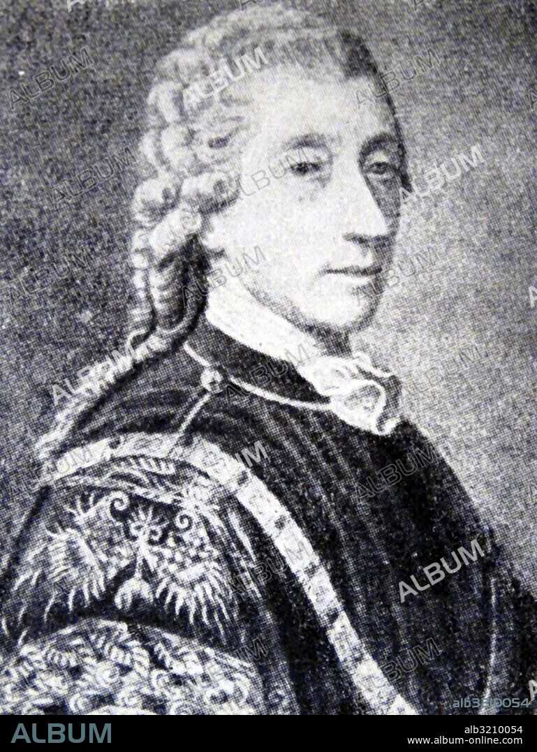 Portrait of Wenzel Anton, Prince of Kaunitz-Rietberg (1711-1794) a diplomat and statesman of the Holy Roman Empire. Painted by Jean-Etienne Liotard (1702-1789) a Swiss-French painter. Dated 18th Century.