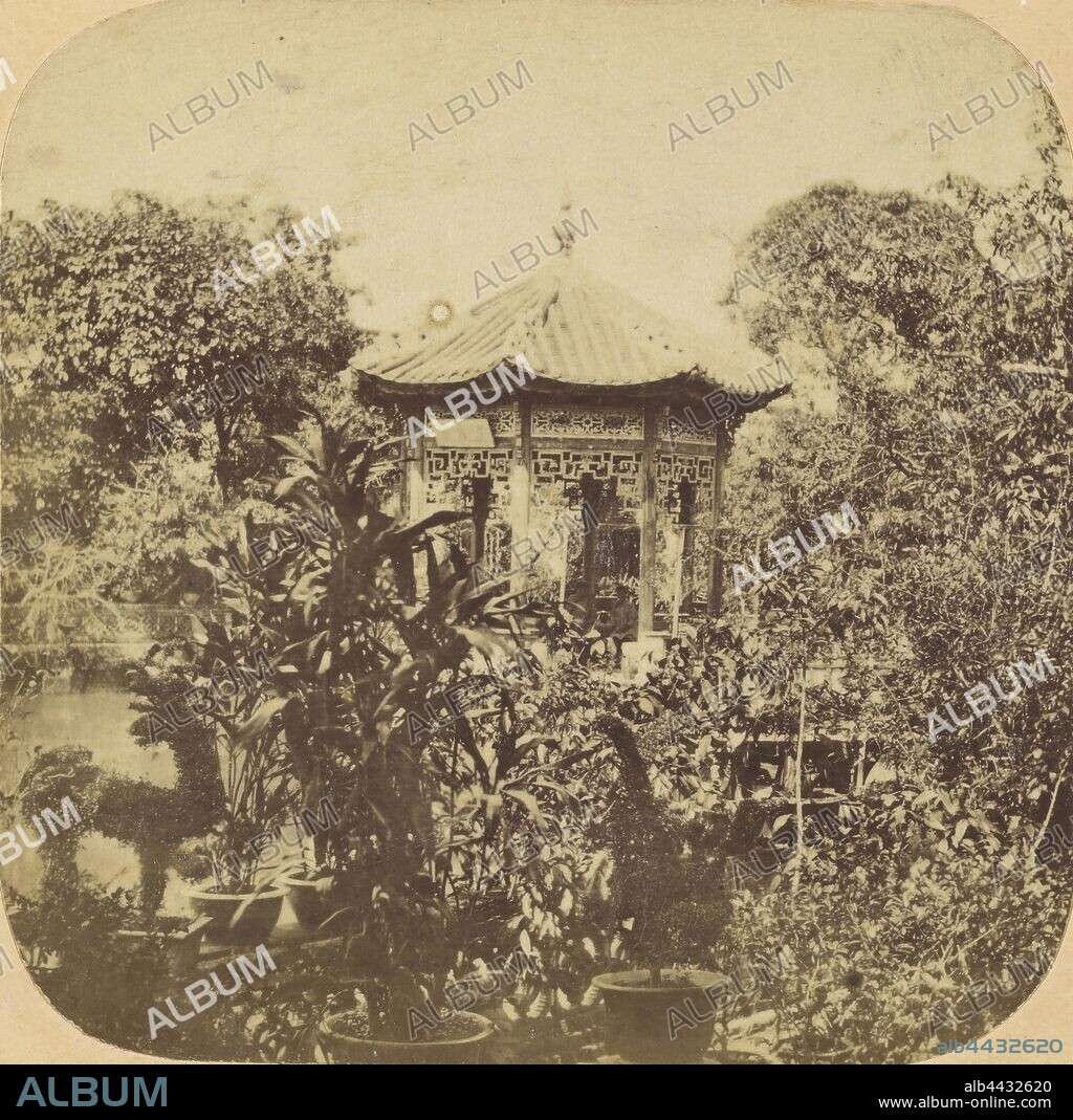 Canton. Garden of How Qua, The Chinese Merchant Prince., Pierre Joseph Rossier (Swiss, 1829 - about 1883), Negretti & Zambra (British, active 1850 - 1899), 1858–1859, Albumen silver print.