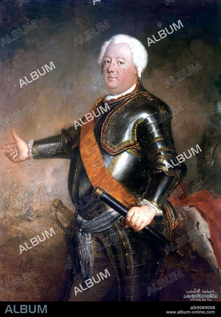 King Frederick William (German: Friedrich Wilhelm) (February 16, 1620 - April 29, 1688) of the House of Hohenzollern, was the Elector of Brandenburg and the Duke of Prussia from 1640 until his death. He is popularly known as the Great Elector (Großer Kurfürst).. by Antoine Pesne. ©2006 TopFoto.