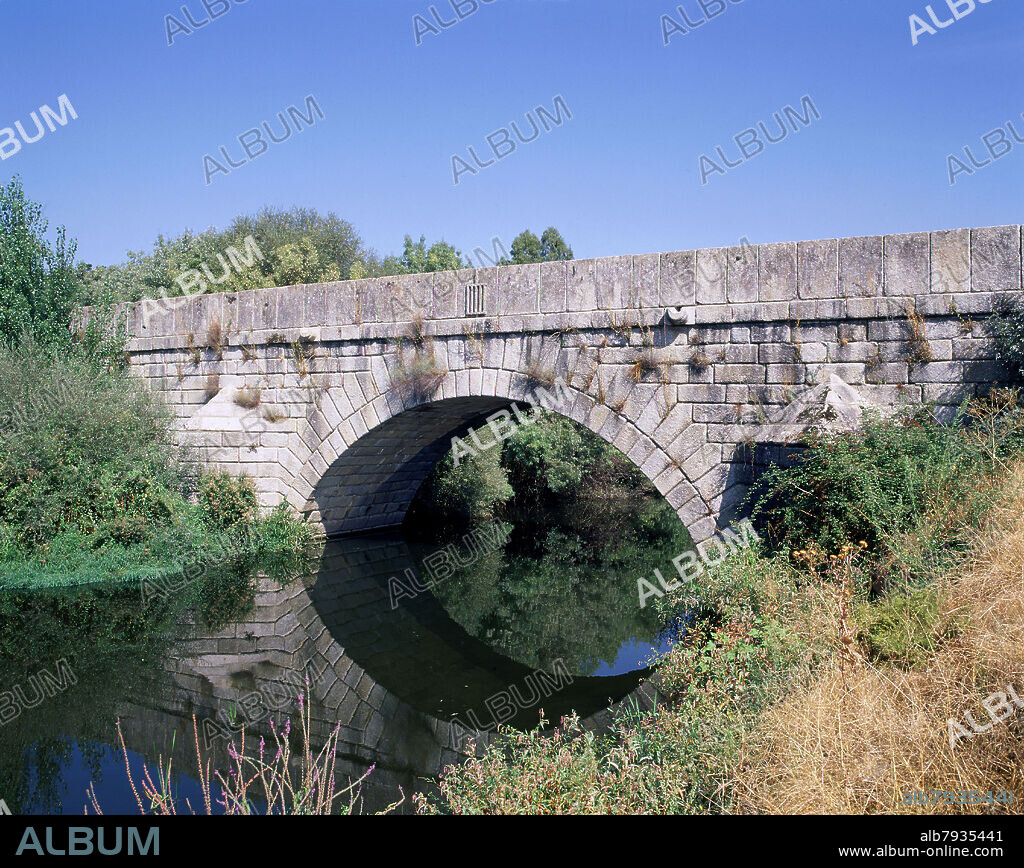 JUAN DE HERRERA (1530-1597). EL PUENTE NUEVO SOBRE EL RIO GUADARRAMA - SIGLO XVI - ENTRE GALAPAGAR Y TORRELODONES ESTILO HERRERIANO DE SILLERIA DE GRANITO POR ORDE.