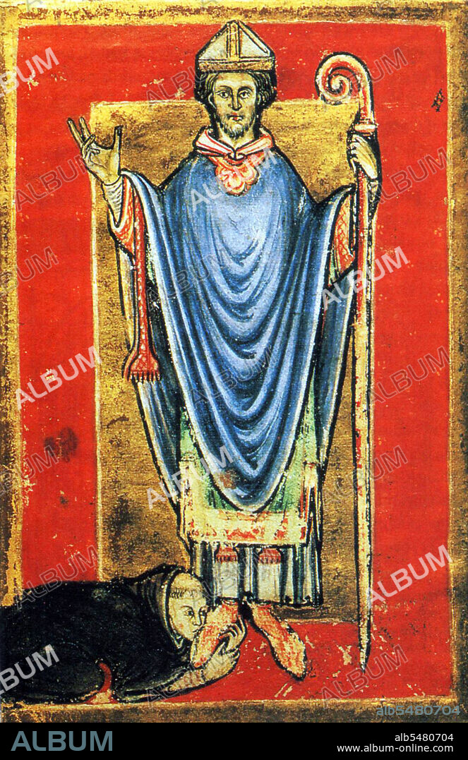 Saint Cuthbert (c. 634 20 March 687) was an Anglo-Saxon monk, bishop and hermit, associated with the monasteries of Melrose and Lindisfarne in the Kingdom of Northumbria. After his death he became one of the most important medieval saints of England, with a cult centred at Durham Cathedral. Cuthbert is regarded as the patron saint of northern England. His feast day is 20 March. He grew up near the new offshoot from Lindisfarne at Melrose Abbey, which is today in Scotland but was then in Northumbria. He had decided to become a monk after seeing a vision on the night in 651 that St Aidan, the founder of Lindisfarne, died, but seems to have seen some military service first. He was quickly made guest-master at the new monastery at Ripon, soon after 655, but had to return with Eata to Melrose when Wilfrid was given the monastery instead. About 662 he was made prior at Melrose, and around 665 went as prior to Lindisfarne. In 684 he was made bishop of Lindisfarne but by late 686 resigned and returned to his hermitage as he felt he was about to die, although he was probably only in his early 50s.