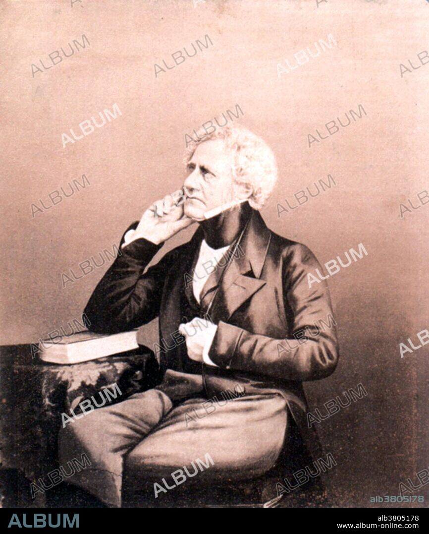 John Frederick William Herschel, 1st Baronet (March 7, 1792 -May 11, 1871) was an English mathematician, astronomer, chemist, and experimental photographer/inventor, who in some years also did valuable botanical work. Herschel originated the use of the Julian day system in astronomy. He named seven moons of Saturn and four moons of Uranus. He made many contributions to the science of photography, and investigated color blindness and the chemical power of ultraviolet rays. Herschel wrote many papers and articles, including entries on meteorology, physical geography and the telescope for the Encyclopedia Britannica. He also translated The Iliad of Homer. He invented the actinometer in 1825 to measure the direct heating power of the sun's rays, and his work with the instrument is of great importance in the early history of photochemistry. He died in 1871 at the age of 79. He was given a national funeral and buried in Westminster Abbey.