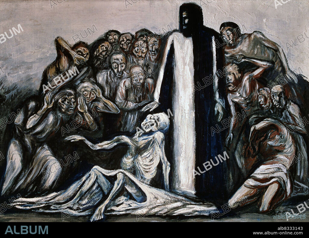 JOSE CLEMENTE OROZCO. PINTOR MEXICANO . 1883 - 1949. LA RESURRECCION DE LAZARO 1943. MUSEO NACIONAL DE ARTE. CIUDAD DE MEXICO. JESUCRISTO. ATENCION: AUTOR CONTEMPORANEO SUJETO A COPYRIGHT ©. EL CLIENTE FINAL ES RESPONSABLE DE LA GESTION DE LOS DERECHOS DE AUTOR CON LAS SOCIEDADES EXISTENTES DE GESTION DE DERECHOS O DIRECTAMENTE CON LOS ORGANISMOS TITULARES DE LOS MISMOS.