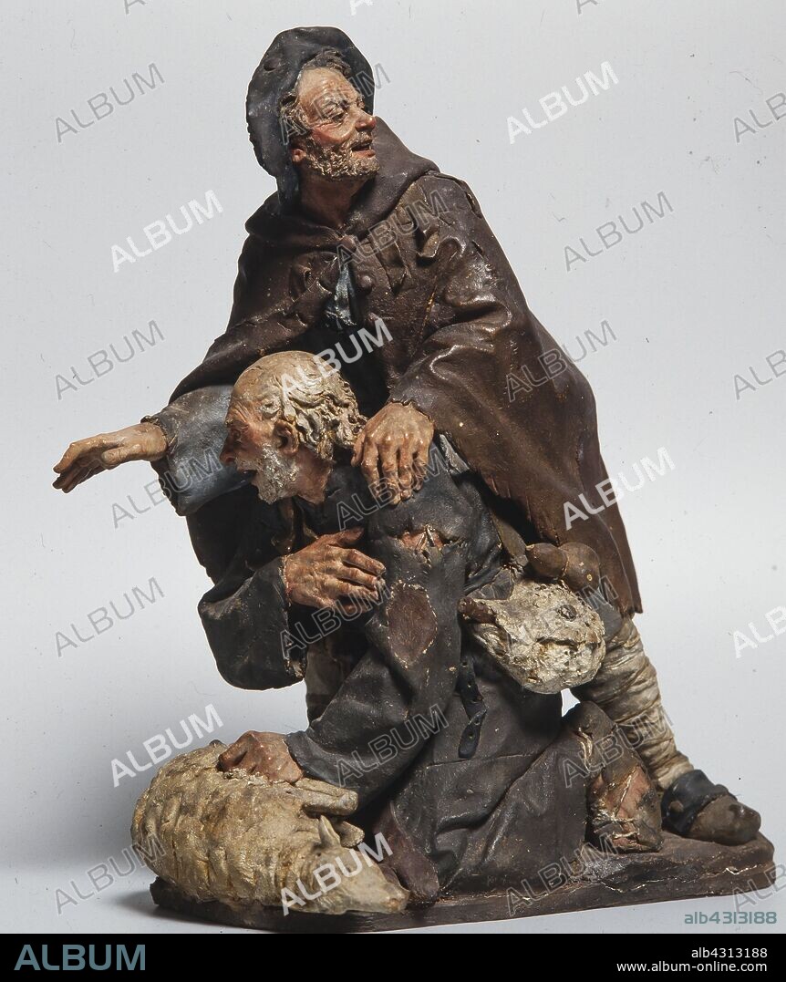 RAMON AMADEU I GRAU. Ramon Amadeu / Figura de pesebre, siglo XIX.