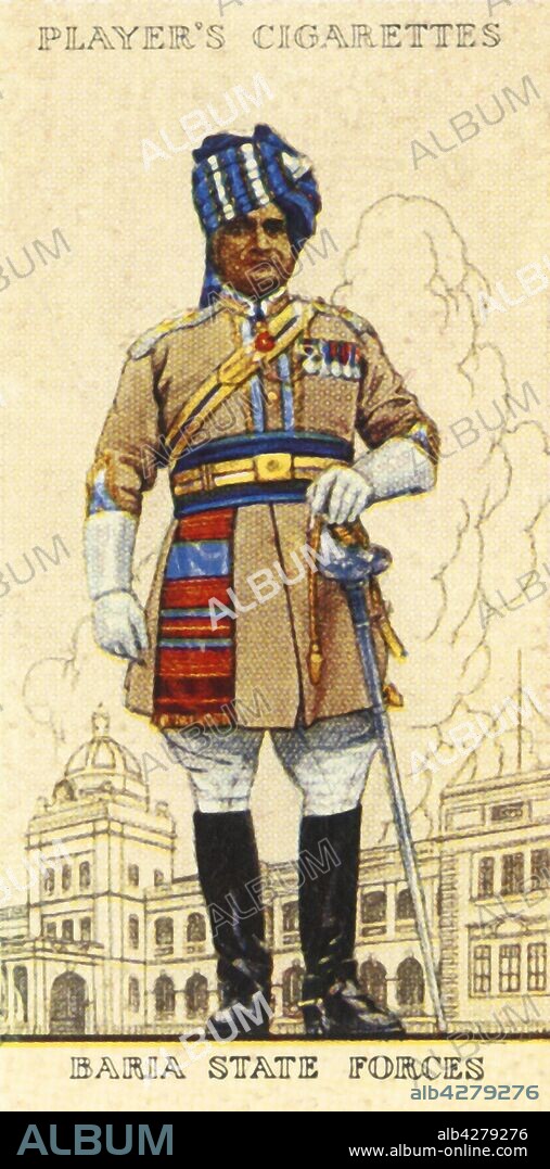 'Baria State Forces', 1936. From "Military Uniforms of the British Empire Overseas". [John Player & Sons, 1936].