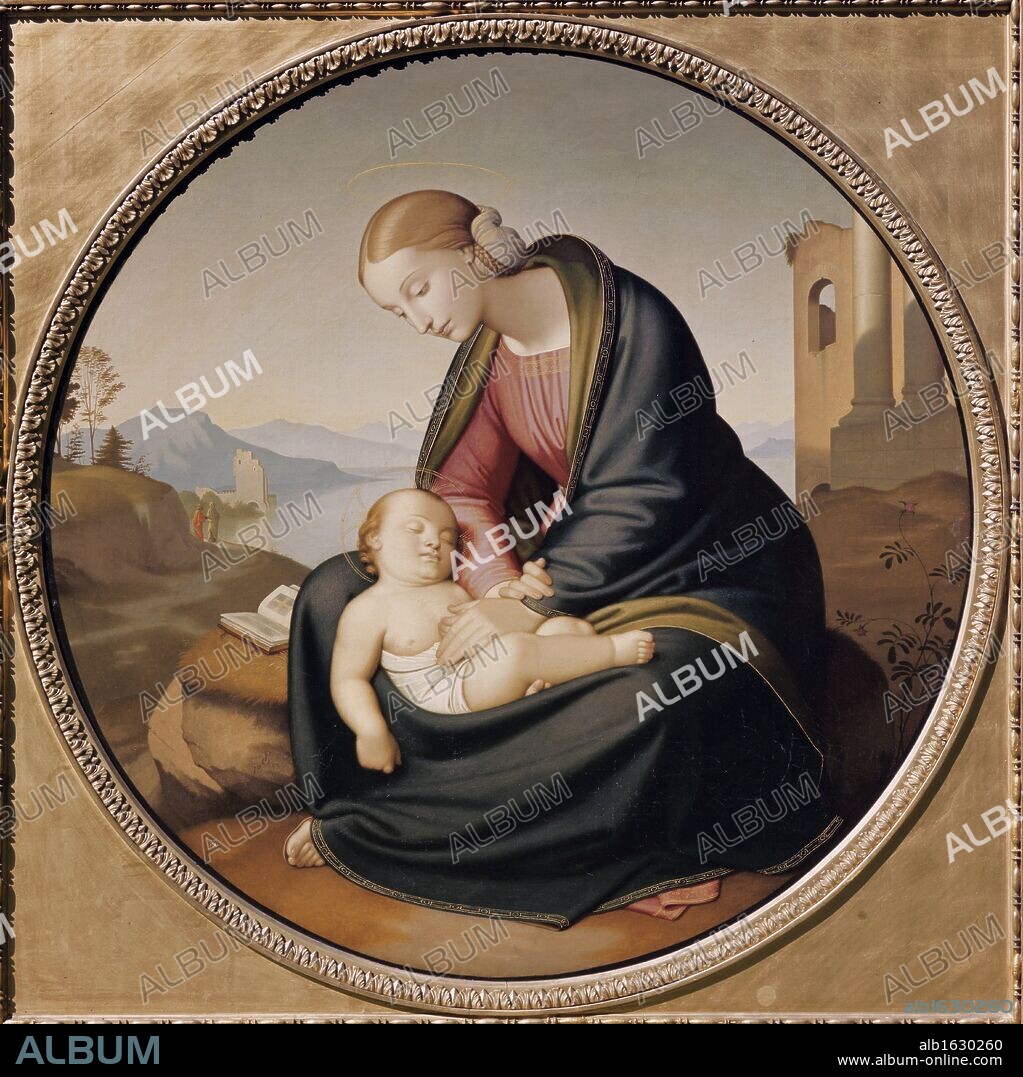Madonna & Child   Johann Friedrich Overbeck (1789-1869 German).