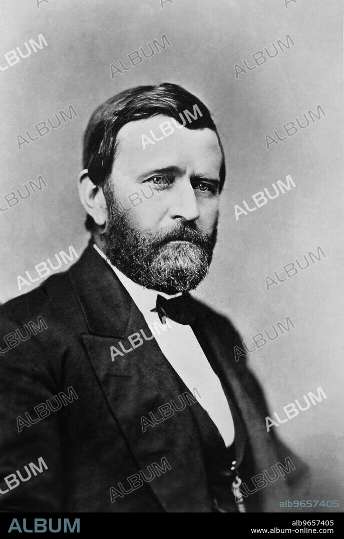Ulysses S. Grant (1822-85), 18th President of the United States 1869-77, General of Union Army during American Civil War, Head and Shoulders Portrait, 1870's.