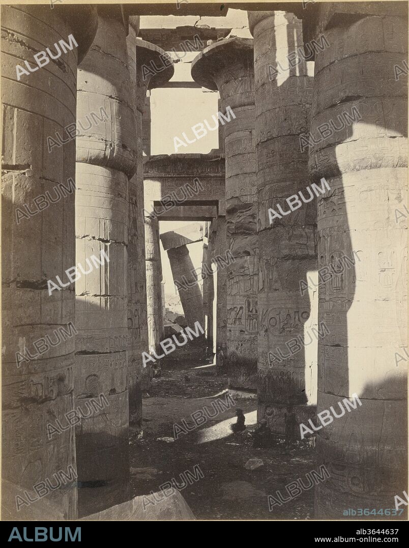Haute-Egypt, Salle Hypostyle à Karnak. Artist: Adolphe Braun (French, Besançon 1811-1877 Dornach). Date: ca. 1870.