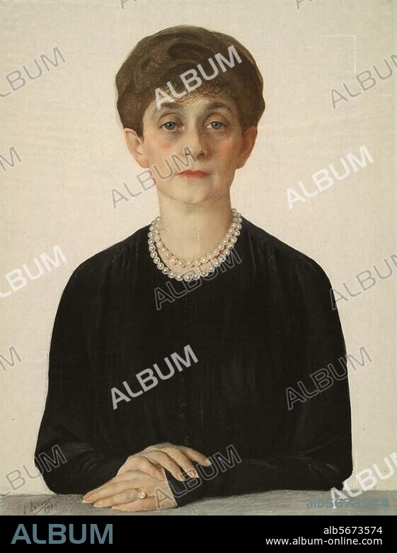 SAVELY SORINE. Sorine, Savely ; 1878-1953. "Portrait de dame", 1925. Dessin, aquarellé.