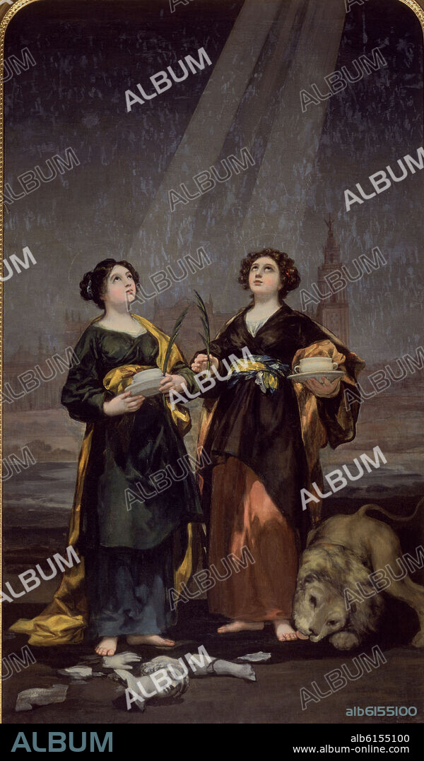 FRANCISCO DE GOYA. SANTAS JUSTA Y RUFINA - 1817 - SACRISTIA DE LA CAPILLA DE CALICES.