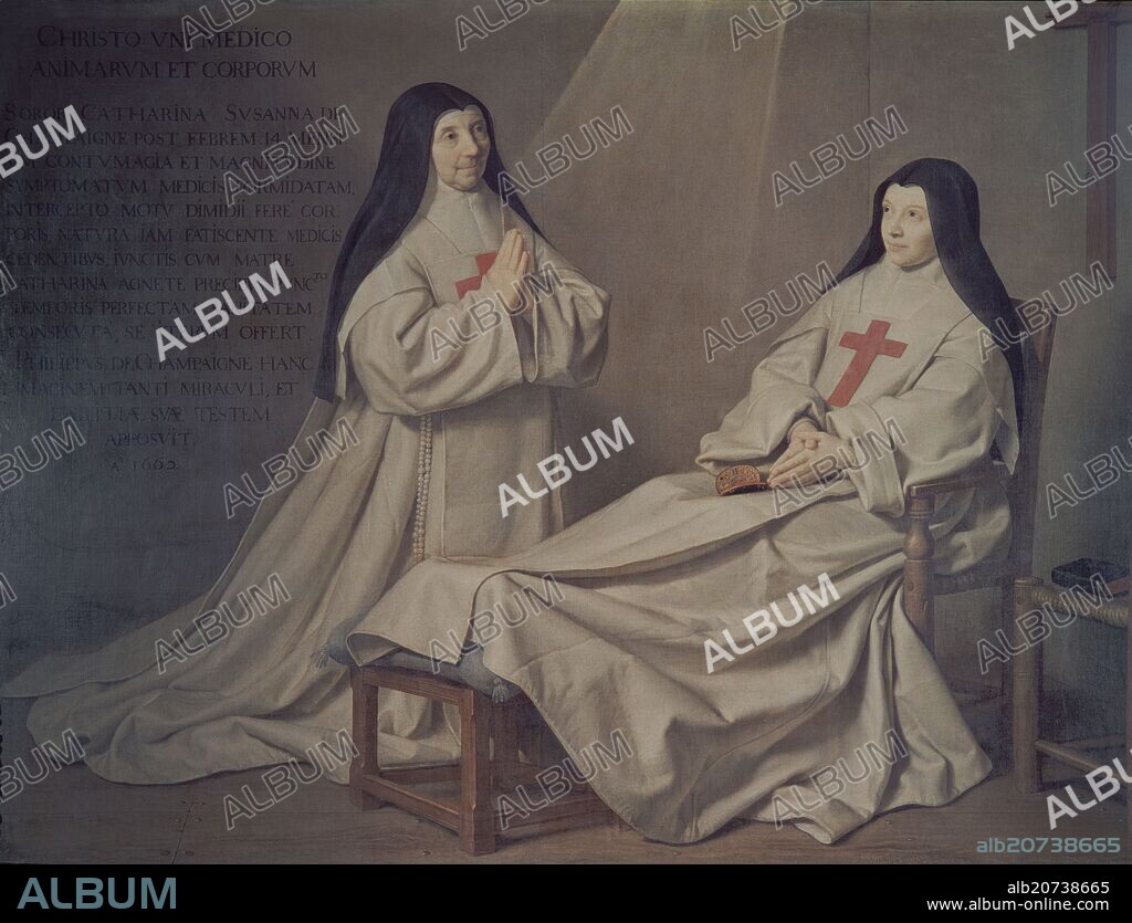 PHILIPPE DE CHAMPAIGNE (1602-1674). Portrait of Mother Catherine-Agnes Arnauld and Sister Catherine of St. Suzanne Champaigne - 1662 - 165x229 cm - oil on canvas.