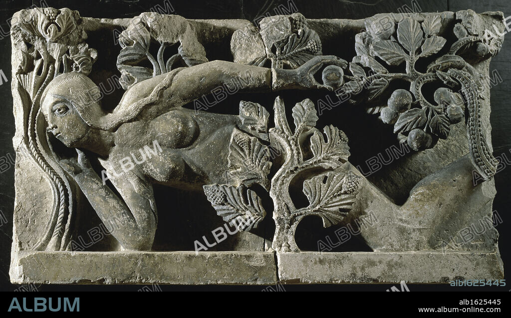 GISLEBERTUS. Fragment of Lintel: Eve Relief.