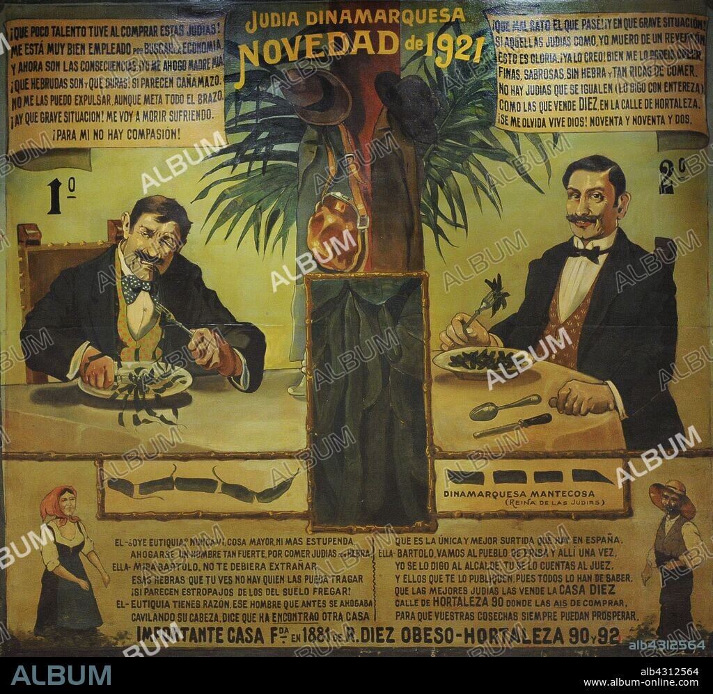 Anuncio de las judías dinamarquesas, 1921. Cartel publicitario. Óleo sobre lienzo. Museo de Historia. Madrid. España.