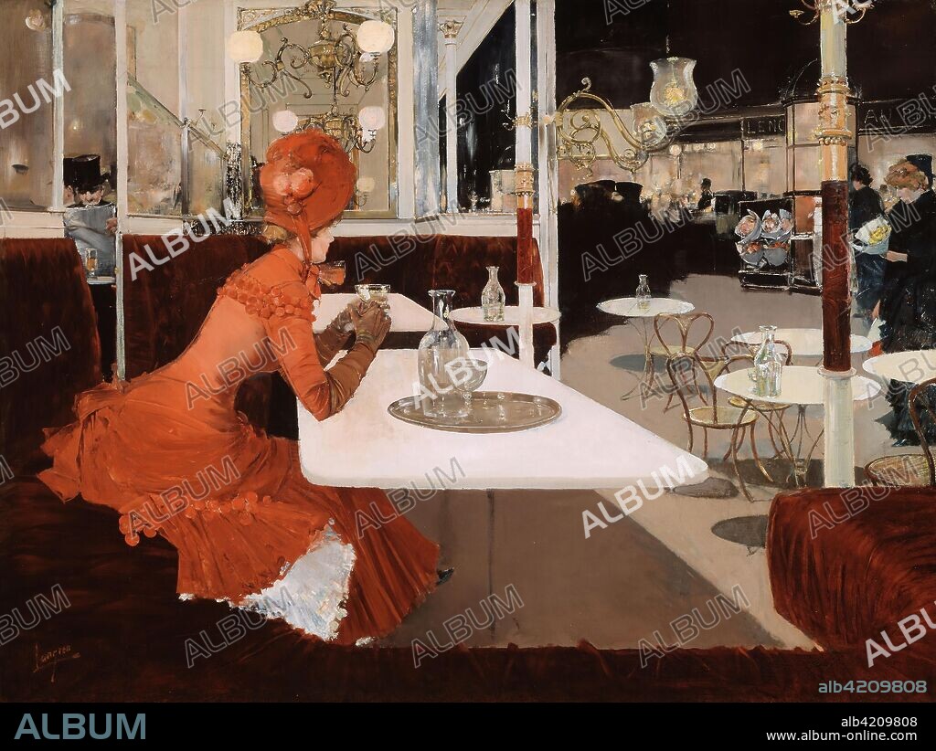 The Café. Fernand Lungren; American, 1859-1932. Date: 1882-1884. Dimensions: 79.7 × 104.8 cm (31 3/8 × 41 1/4 in.). Oil on canvas. Origin: Paris.
