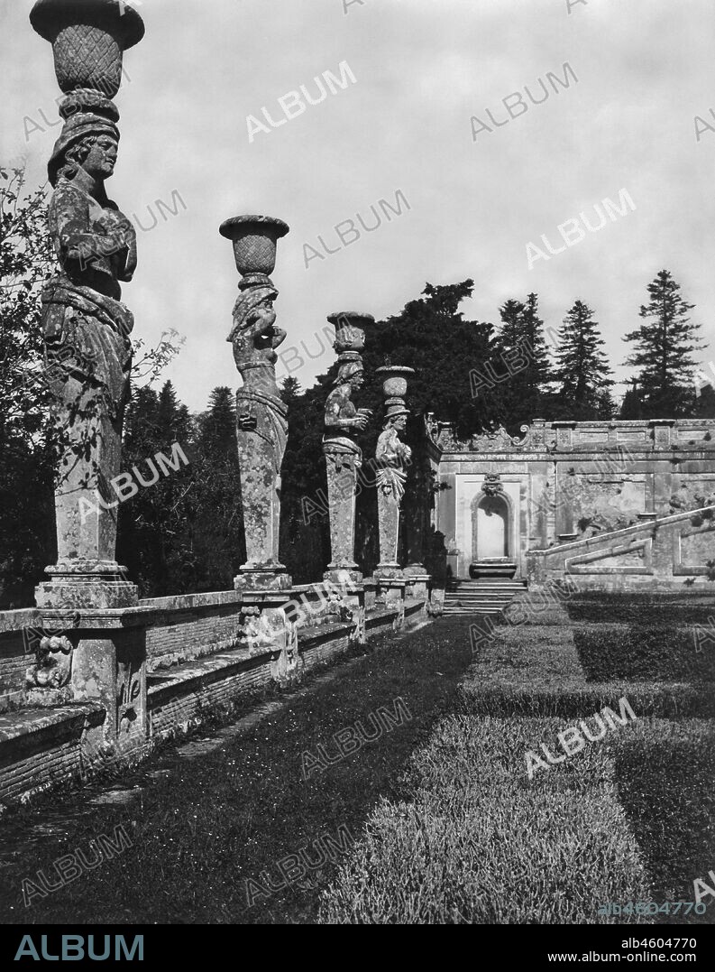 Caryatids. garden of villa farnese. caprarola. 1920.