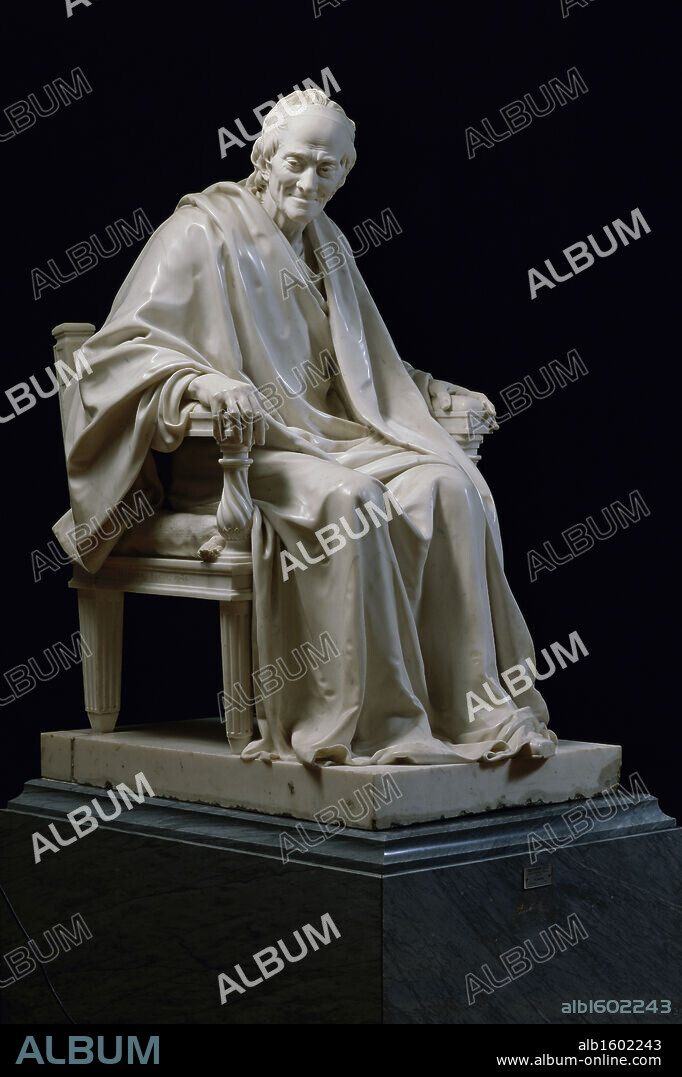 Voltaire  Jean-Antoine Houdon (1741-1828 French)  Marble  Hermitage Museum, St. Petersburg, Russia.
